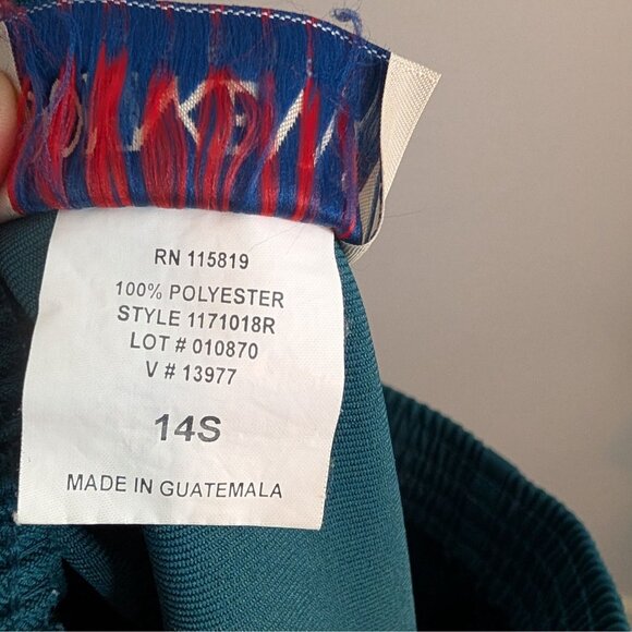 Donnkenny Classics Womens Teal Elastic Waist Pull-On Pants with Pockets - 14S - Picture 5 of 6